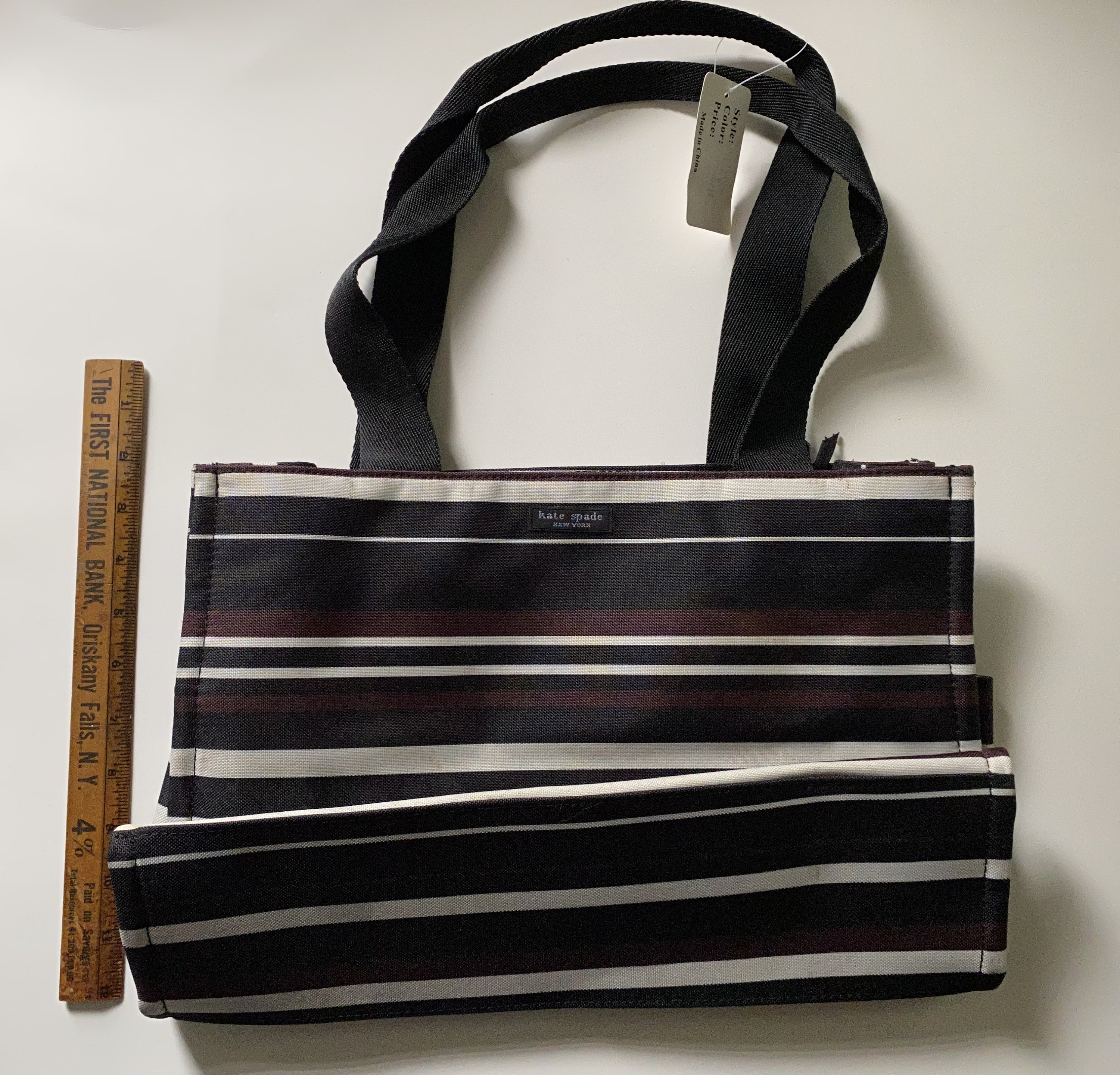 Designer Kate Spade Black Satin Patent Trim Shoulder Bag - Ruby Lane