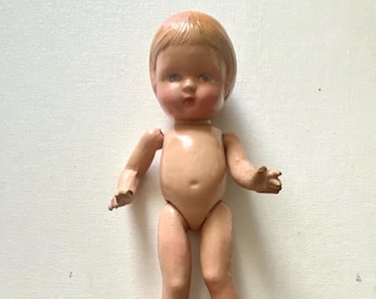 1920s Composition Doll: 11" Polly Prim Style - TLC Repair Project
