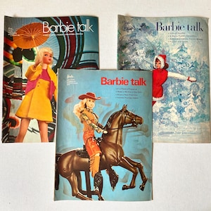 3 Issues of 1970 Barbie Talk Magazine - March/April - June/August - November/December