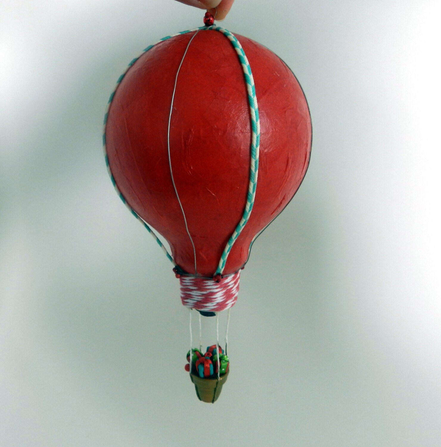 Hot Air Balloon Christmas Ornament | Etsy