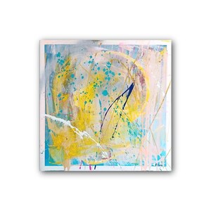 Acrylic and pigment paint. "The Box" is an atypical and original work. Abstract and colorful. 3D. Handmade. 50x50cm - Painting