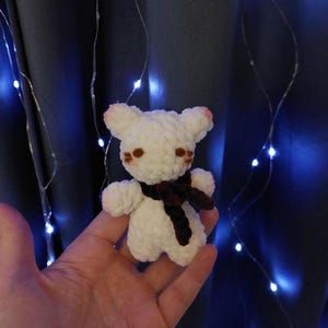 Mini Plush Cat Handmade – Soft Amigurumi Kitten Gift, Tiny Crochet Cat – Cute Handmade Plush Toy, Fluffy White Cat Plush