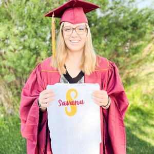 Custom Embroidered Bath Towel Gift with Personalized Name  Initial - Perfect Unique Keepsake for Graduations Birthdays Weddings Christmas
