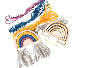 Rainbow Loom Craft Kit: DIY Weaving, Sewing, String Art | Make and Take Birthday Party Activity | Rainbow Loom Kit DIY Crafts Girls and Boys