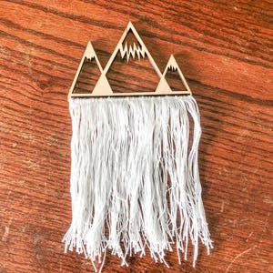 Mountain Macrame Wall Art Bar DIY Kits for Adults | Weaving Loom Kit | Do It Yourself String Art | Cottagecore Mid Century Modern Mountain