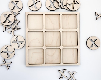 Classic Tic Tac Toe Tiny Game Set: Paintable Make and Take Craft Kids & Adults