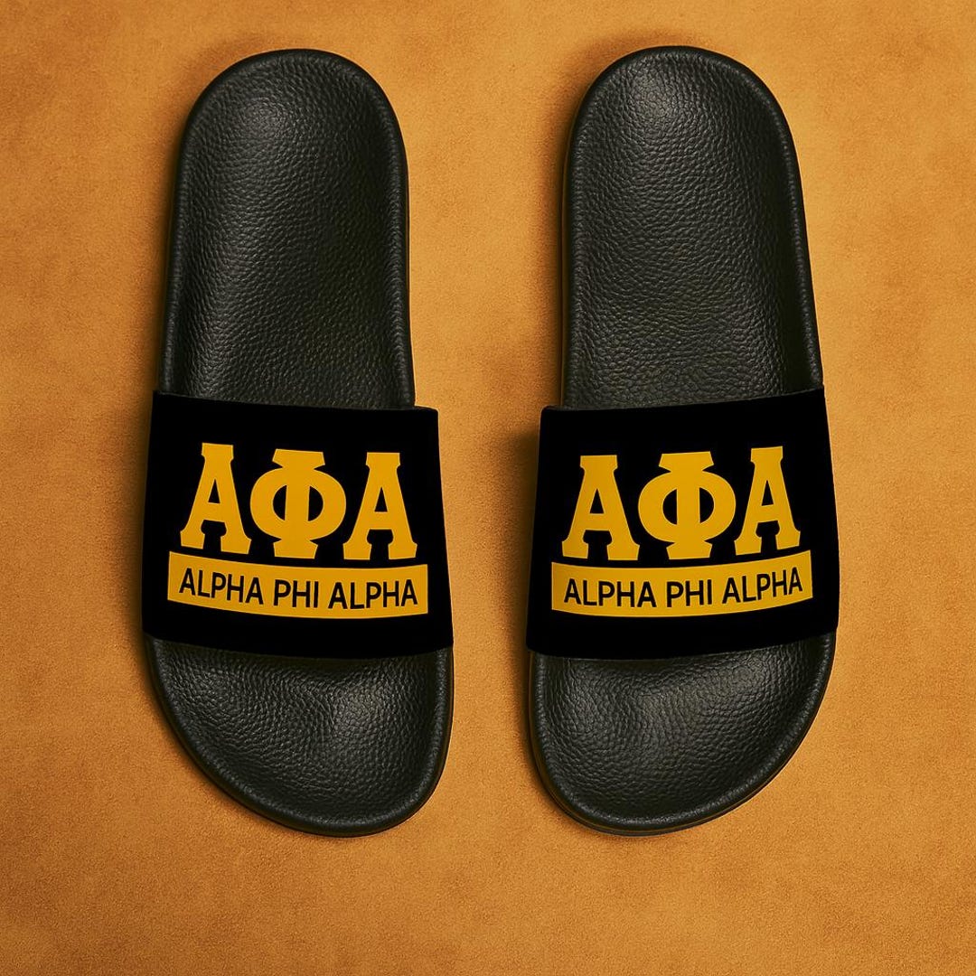 Alpha Phi Alpha Fraternity 1906 Slides | Black Gold Sandals - Etsy UK