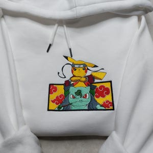 Anime Poke Embroidered Sweatshirt, Poke Shirt, Ninja Embroidered Hoodie, Design Embroidered Shirt, Best Gift, Anime Shirt