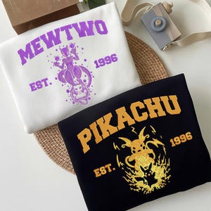 Custom Anime Embroidered Sweatshirt: Poke Character Gift