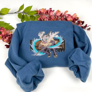 Demon Anime Embroidered Sweatshirt, Anime Embroidered Crewneck Sweater, Fan Anime Clothing, Anime Gift, Manga Sweatshirt, Anime Lover Gift