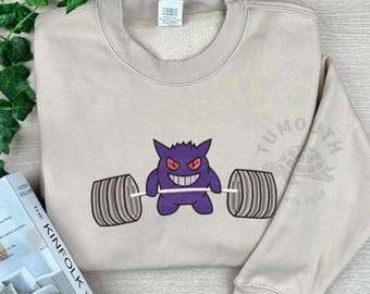 Embroidered Anime Crewneck: Manga Sweatshirt, Anime Gift
