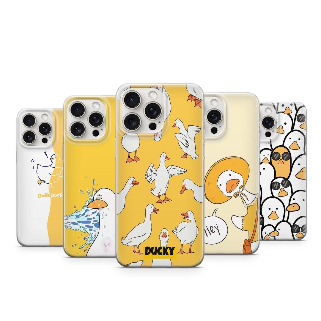 Funny Duck Phone Case Silly Cute Kawaii Goose Cover Aesthetic Animal ...