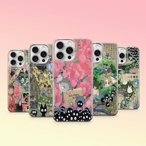 Japanische Ästhetik Mood Board Handyhülle Anime Japan Dust Bunnies Ruß Sprites Collage Cover iPhone 11 iPhone 12 iPhone 13 iPhone 14 15 16