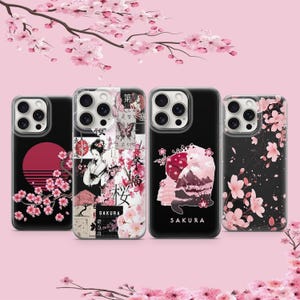 Sakura Phone Case Cherry Blossom Cover Japanese Case Aesthetic Korean iPhone 11 iPhone 12 iPhone 13 iPhone 14 iPhone 15 iPhone 16 SamsungS24