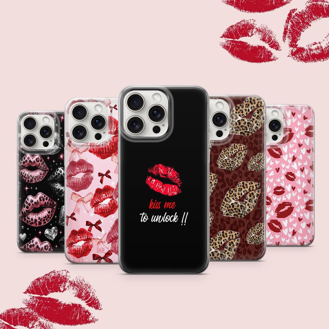 Kiss Phone Case Lipstick Kisses Cover Love Kiss Mark Xoxo Cover