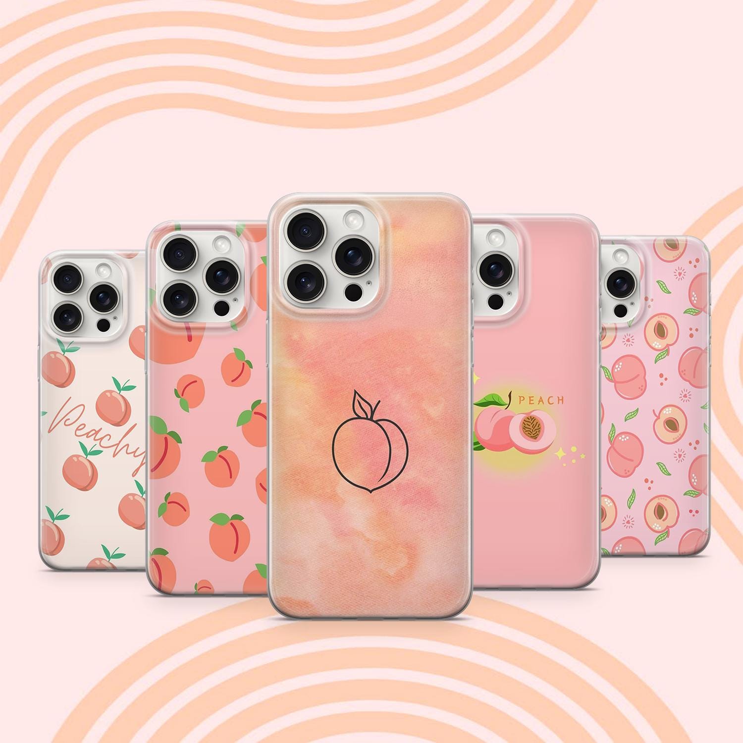 Peach phone case - Etsy 日本