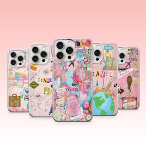 Reise-Handyhülle Abenteuer Urlaubsreise Abdeckung Urlaubsreise Weltkarte Abdeckung iPhone 11 iPhone 12 iPhone 13 iPhone 14 iPhone 15 iPhone 16