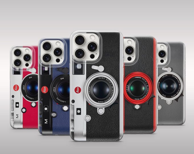 Retro Camera Phone Case Vintage Lens Cover iPhone 17 16 15 Pro Max Samsung Galaxy S26 Ultra Old School Photographer Gift
