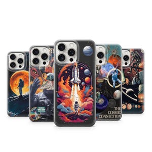 Astronaut Galaxy Phone Case Cosmic Space and Rocket Collage Cover Aerospace Art|iPhone 11, iPhone 12, iPhone 13, iPhone 15, Samsung models