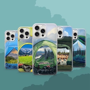 Camping Tent Phone Case Camping Nature Outdoors Cover Camping Lover Gift iPhone 11 iPhone 12 iPhone 13 iPhone 14 iPhone 15 iPhone 16 Pro