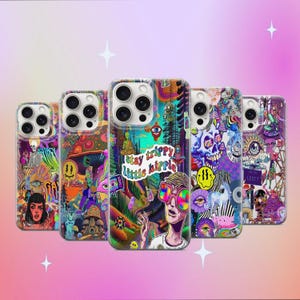 Psychedelic Trippy Phone Case Hippy Retro Cover Trippy Groovy  Rainbow Case iPhone 11 iPhone 12 iPhone 13 iPhone 14 iPhone 15 iPhone 16 Pro