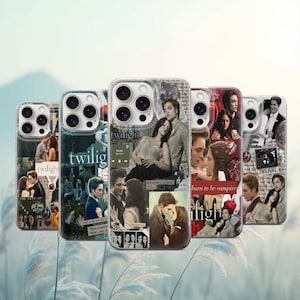 Custodia per telefono Vampire Romance Movie Twilight Edward e Bella Cover collage amore bianco e nero iPhone 11 iPhone 12 iPhone 13 iPhone 14 iPhone 15