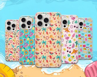Summer Themed Pattern Phone Case Summer Holiday Beach Cover Sea