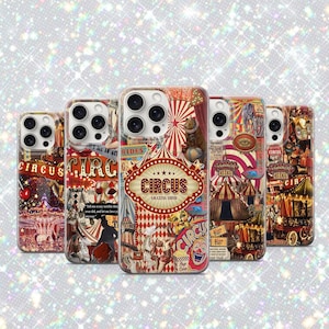 Circus Phone Case Clown Freak Show Cover Aesthetic Carnival Cover Entertainment Case iPhone 12 iPhone 13 iPhone 14 iPhone 15 iPhone 16 Pro