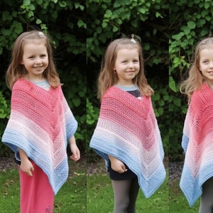 Child Poncho CROCHET Pattern PDF | Easy DIY Crochet Design for Ages 3 to 10 | Beginner-Friendly, Instant Download, Cozy Gift Idea