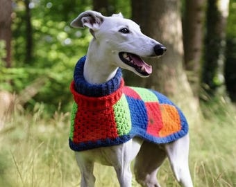 Dog Sweater CROCHET Pattern PDF , Big Dog Sweater, Colorful Design, Cozy Pet Clothes Pattern, Pdf Crochet Pattern For Dogs, DIY Pet Gift