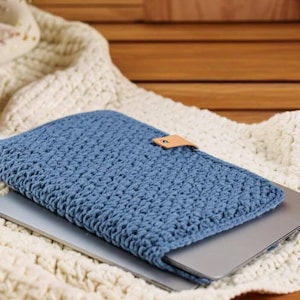 Crochet iPad Sleeve Pattern: Easy Tablet Case with Leather Strap (PDF Pattern)