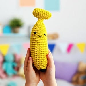 Crochet Banana Amigurumi Pattern: Beginner-Friendly Plush Toy (PDF Tutorial)