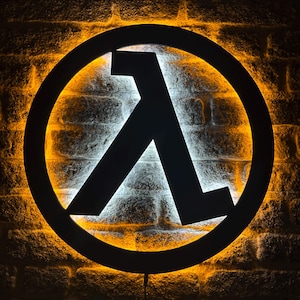 Half Life Led Schild, Half Life Wandkunst, Half Life Wandschild, Half Life Wanddekor, Half Life Decor, Half Life Wandlicht, Half Life Geschenk