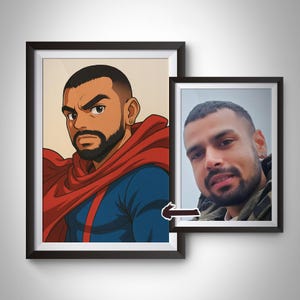 Personalized Custom Boondocks style customized character gift for anime fan download Printable Couple Portrait Year End Gift DIGITAL ONLY