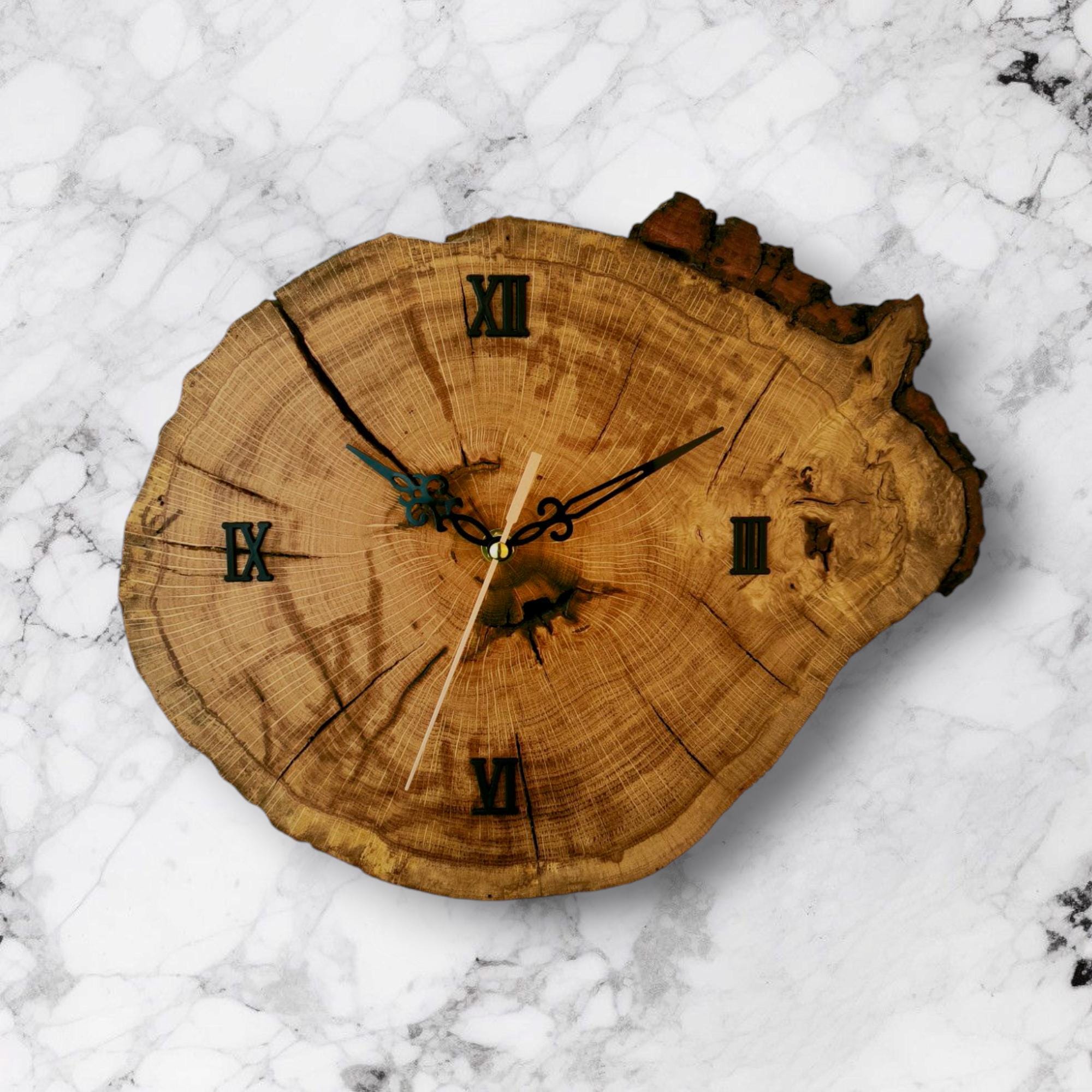Wanduhr Holz Selber Machen Wanduhr Aus Baumscheibe Uhr Holzscheibe