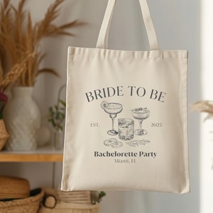 Borsa tote per addio al nubilato, borsa tote per sposa, borsa tote personalizzata per addio al nubilato, borsa tote personalizzata vintage per sposa, regalo di benvenuto per matrimonio, futura sposa