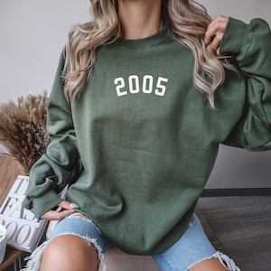 20th Birthday Sweatshirt, 2005 Unisex Shirt, 20th Birthday Gifts, 2005 Birthday, Happy Birthday Sweatshirt, College Style 20th Birthday Gift