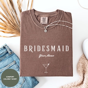 Comfort Colors® Personalized Bridesmaid Shirt, Custom Bridesmaid Proposal, Maid of Honor Tee, Team Bride Matching Outfit,Bachelorette Shirts