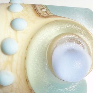 Dreaded Mini Seas in Ice and Cream...5, 8, or 10mm Hole for Dreadlocks, Dreads hair sand sea summer tropical beach blue sea glass Beatlebaby