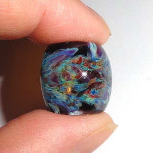 Dreaded Storm.. Handmade Lampwork Glass Beads Dreadlock Dread 5mm, 8mm or 10mm purple black blue swirl planet reactive BeatleBaby Glassworks image 2