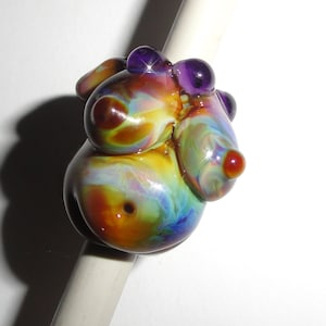 Dreaded Reactive Goddess Lampwork Glass Dread Bead 5, 8,or 10mm Hole  Dreadlock earth pregnant mother hippie hair bead maternity birth doula