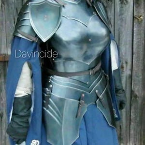 Medieval Half Body Dark Lady Plate Armor Suit Cuirass | Knight Breastplate Female Armor | Cosplay & Roleplay Costume