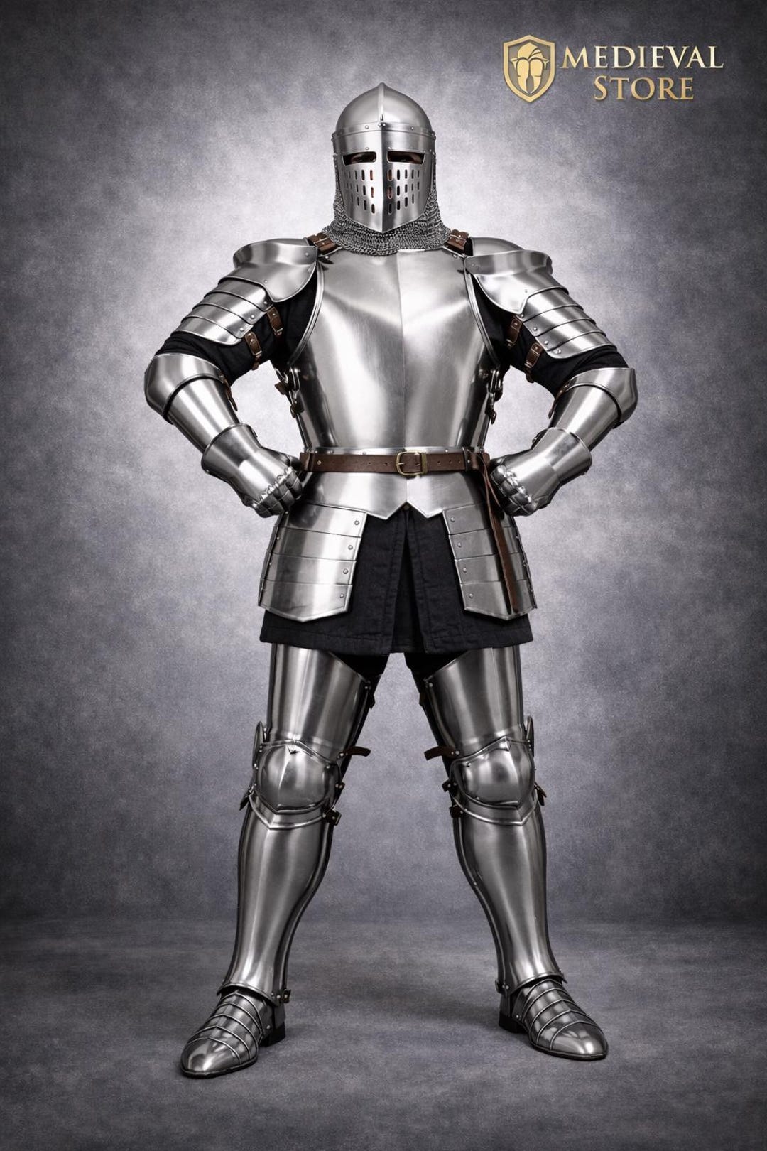 Full Plate Medieval Knight Armor – Wearable Steel Suit With Helmet - Etsy