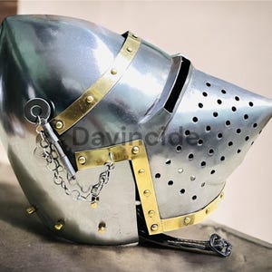 Medieval Hound Skull Helmet | Pig Face Bascinet Knight Helmet | Gothic Armor Reenactment Cosplay | LARP SCA Helmet