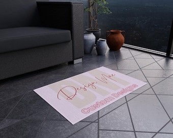 Buitentapijt met aangepast logo - Gepersonaliseerde buitentapijt, logo welkomstmat, aangepast tapijt binnen/buiten, terrasdecoraccent, bedrijfslogo