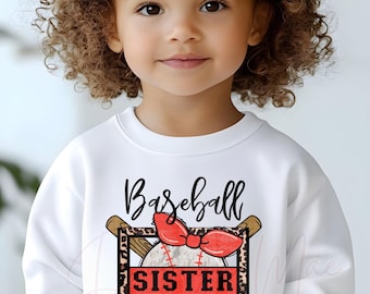 Baseball Sister Png Digital File, png files for Baseball Sister, Youth Sister Baseball Png File