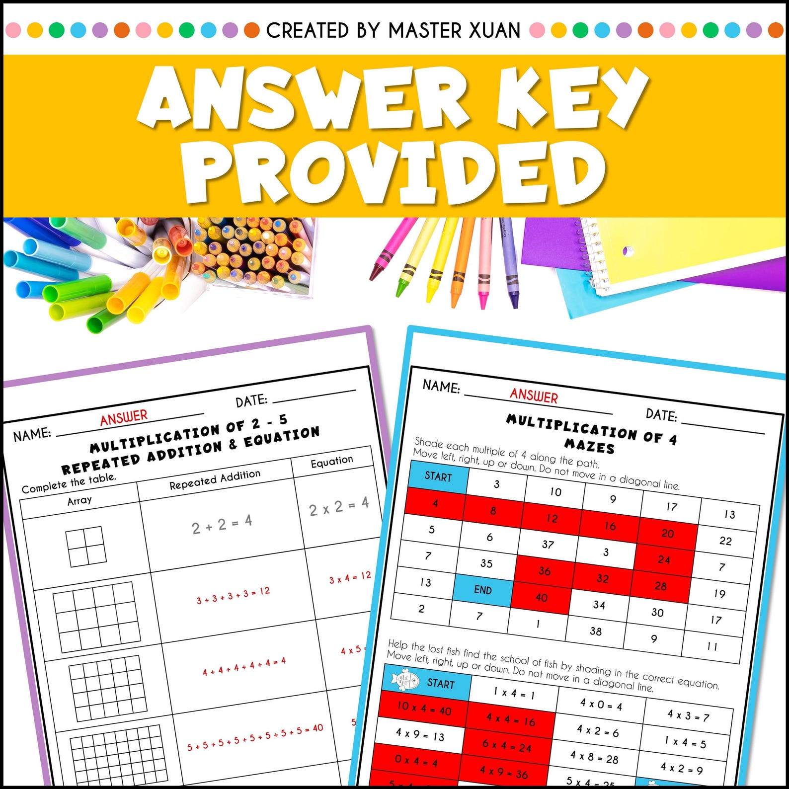 Basic Multiplication Practice Worksheets 2nd Grade Math Facts ...