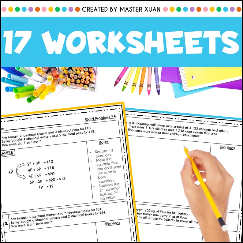4th Grade Math Worksheets: Printable Multistep Word Problems Mixed ...