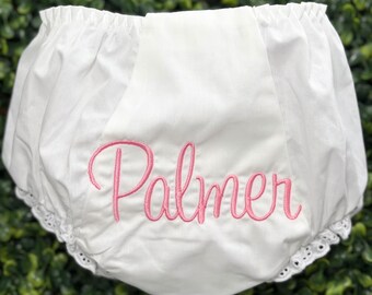 Personalized Diaper Cover~Monogram Diaper Cover~Bloomers~Name Reveal~Baby Gift