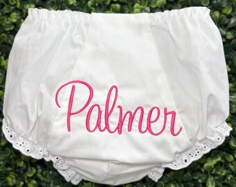 Personalized Diaper Cover~Monogram Diaper Cover~Bloomers~Name Reveal~Baby Gift